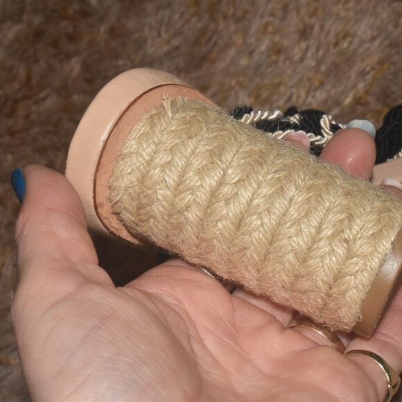 NWOT ULLA JOHNSON Espadrille Raffia Lace Up Woven Nautical Sandals Size 36! - Picture 7 of 15